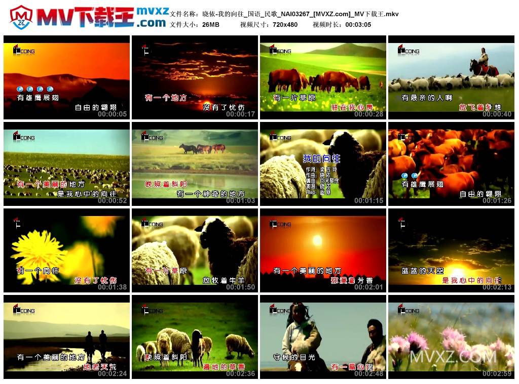 晓依-我的向往_国语_民歌_NAI03267